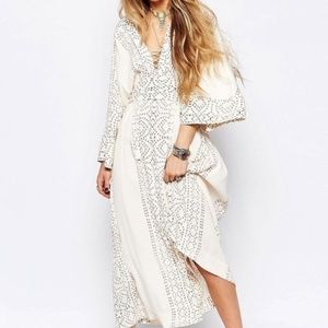 FREE PEOPLE Modern Kimono Maxi Boho Dress